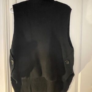 Black Turtleneck Sweater Vest